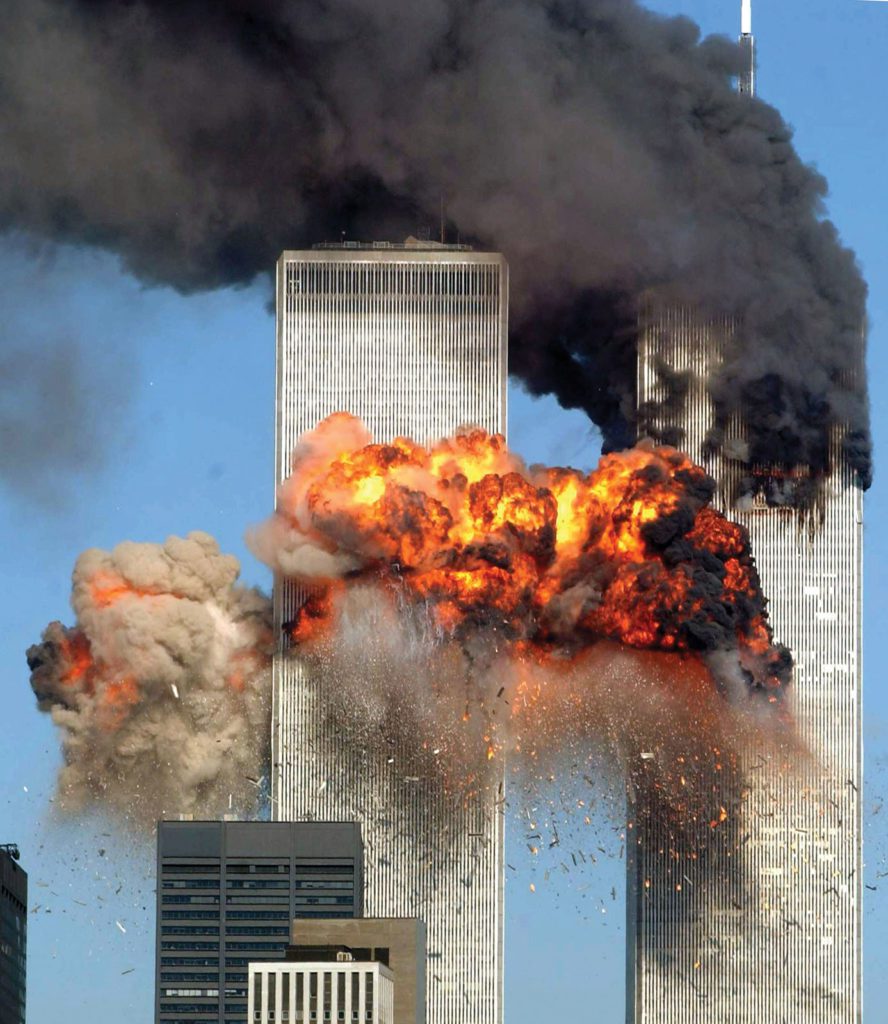 Smoke flames twin towers attacks World Trade September 11 2001