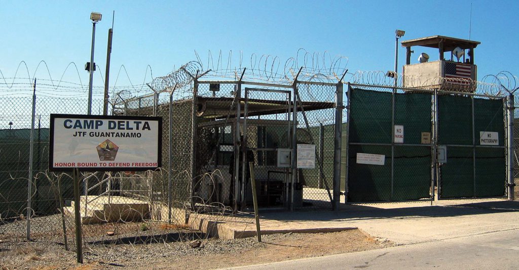 entrance internment facility Camp Delta Cuba Guantanamo